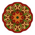 Vector Beautiful Deco Colored contour Mandala