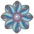 Vector Beautiful Deco Colored Contour Mandala