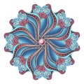 Vector Beautiful Deco Colored Contour Mandala