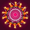 Vector beautiful diwali festival cracker colorful design