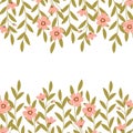 Vector floral border. Floral frame