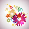 Vector Beautiful Flowers Background