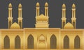 vector beautiful luxury gold mosque 2