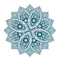 Vector beautiful mandala. Decorative ethnic floral ornament Royalty Free Stock Photo