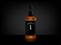 Vector of beautiful whisky bottle on dark background