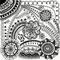 Vector beauty Zentangle design illustration