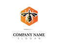 vector bee honey honey bee logo nice orange sweet unique warm de