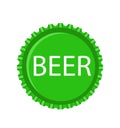 Vector beer bottle cap icon Royalty Free Stock Photo