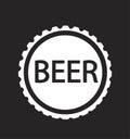 Vector beer bottle cap icon Royalty Free Stock Photo