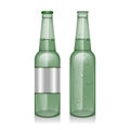 Vector beer bottle icon, beer set mock up in realistic style Royalty Free Stock Photo