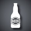 Vector beer bottle icon Royalty Free Stock Photo