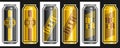 Vector Beer Cans Set