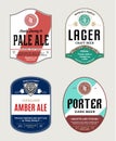 Vector beer labels and design elements