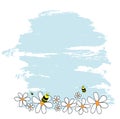 Bees and daisies