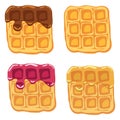 Vector belgian waffles