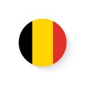 Vector - Belgium Flag Glossy Button Royalty Free Stock Photo