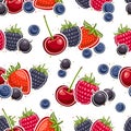 Vector Berry Seamless Pattern