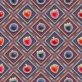 Vector Berry Seamless Pattern Royalty Free Stock Photo