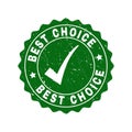 Best Choice Scratched Stamp with Tick