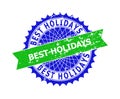 BEST HOLIDAYS Bicolor Rosette Scratched Stamp Seal