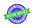 BESTER SERVICE Bicolor Rosette Grunge Stamp
