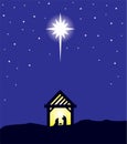 Vector Bethlehem Star Christmas Background.