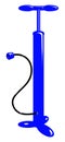 Vector bicycle blue air pump Royalty Free Stock Photo