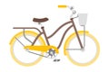 Vector bicycle in flat style isolated on white Royalty Free Stock Photo