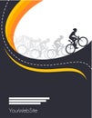 Vector bicycle race event poster design