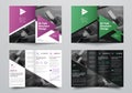 Vector bifold brochure for business with a place for photos and