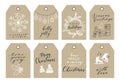 Christmas tag collection. Royalty Free Stock Photo