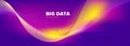 Vector Big Data. Yellow Technology Background.