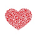 Vector Big heart made from smaller hearts Royalty Free Stock Photo
