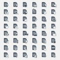 Vector big set Document File icons Royalty Free Stock Photo