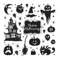 Vector big set of Halloween design elements Royalty Free Stock Photo