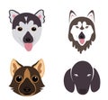 Vector - The big vector set of dog breeds icons Royalty Free Stock Photo