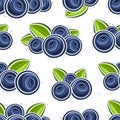 Vector Bilberry Seamless Pattern