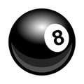 Vector billiards snooker pool 8ball illustration isolated on white background.