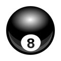 Vector billiards snooker pool 8ball illustration isolated on white background.