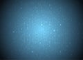 Vector binary code blue background. Big data programming hacking, deep decryption and encryption, computer streaming numbers 1, 0