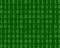 Vector binary code green background, technology backdpop Royalty Free Stock Photo