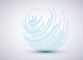 Vector binary sphere background. Royalty Free Stock Photo