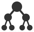 Vector Flat Binary Tree Icon Royalty Free Stock Photo