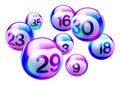 Vector Bingo Lottery Number Balls Royalty Free Stock Photo