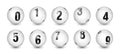 Vector Bingo Lottery Number Balls Isolated on White Background Royalty Free Stock Photo