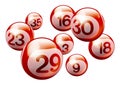 Vector Bingo Lottery Number Balls