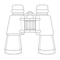 Vector binoculars icon. Contour