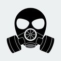 Vector biohazard mask white Royalty Free Stock Photo