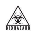 Vector biohazard sign isolated