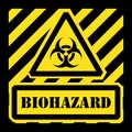 Vector biohazard sign yellow and black